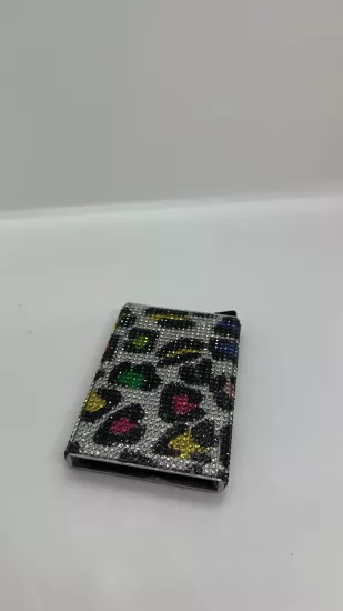 Renkli Leopar Taşlı Kartlık