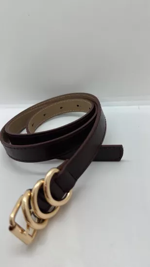 Bordo Gold Detaylı Kemer