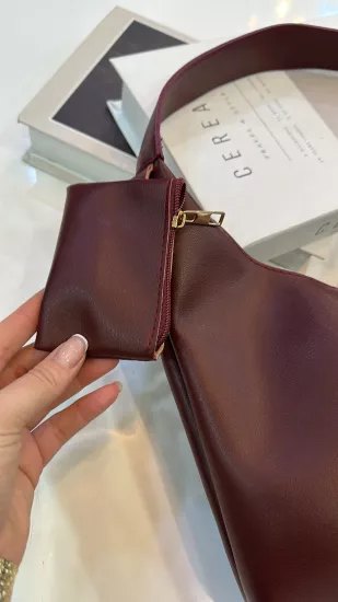 Bordo Orta Boy Çanta