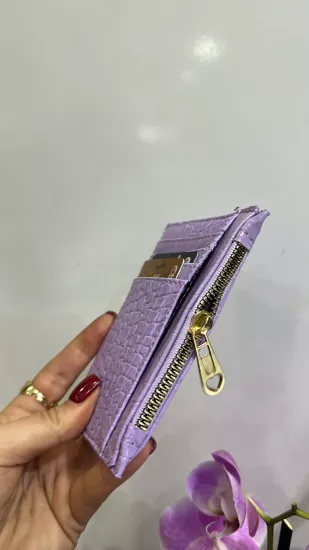 Lila Fermuarlı Kartlık