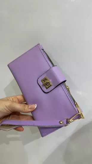 Lila Cüzdan Çanta Model 