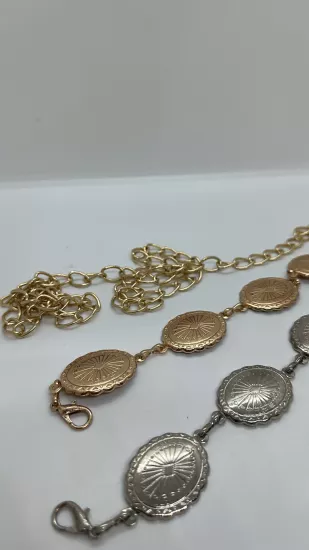 Gümüş Oval Zincir Kemer
