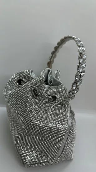 Gümüş Taşlı Mini Çanta