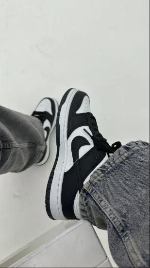 Siyah Beyaz Dunk Spor Ayakkabı 