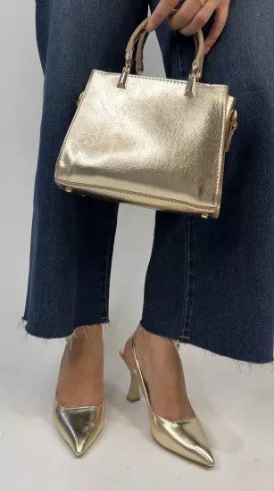 Gold Topuklu Ayakkabı