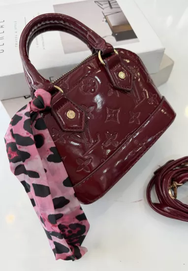Bordo Rugan Mini Çanta