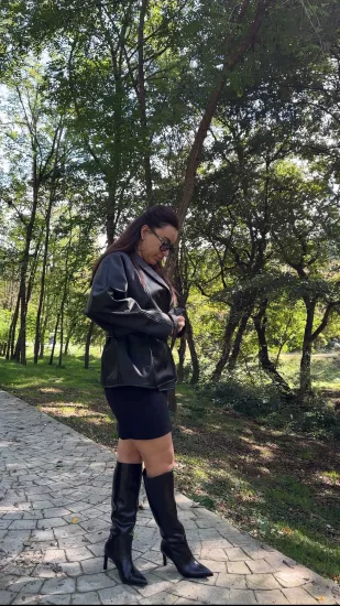 Acı Kahve Parlak Çizme