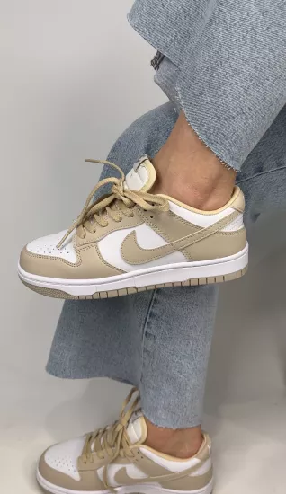 Krem Beyaz Dunk Spor Ayakkabı 