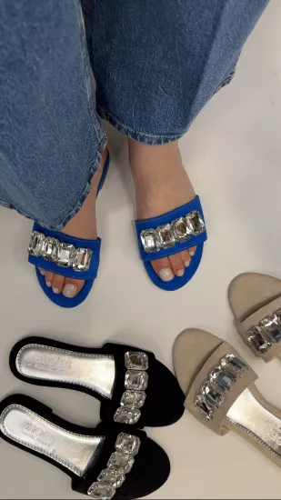 Saks Taşlı Terlik