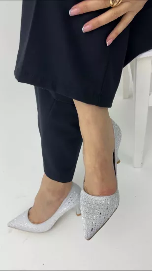 Gümüş Taşlı Stiletto