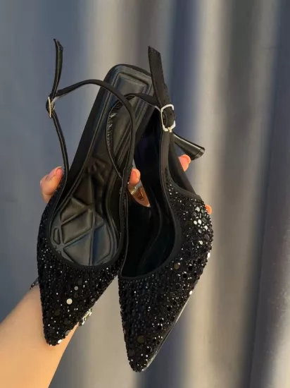 Taşlı Topuklu Stiletto