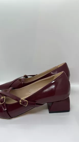Bordo Topuklu Babet