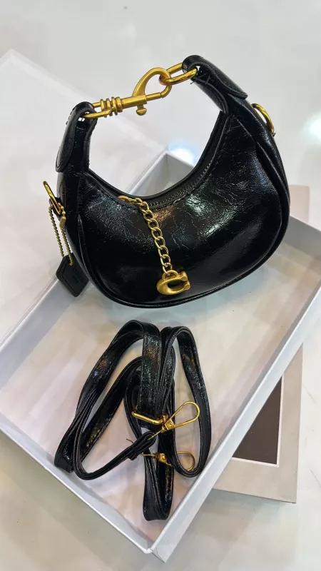 Siyah Rugan Mini Çanta 