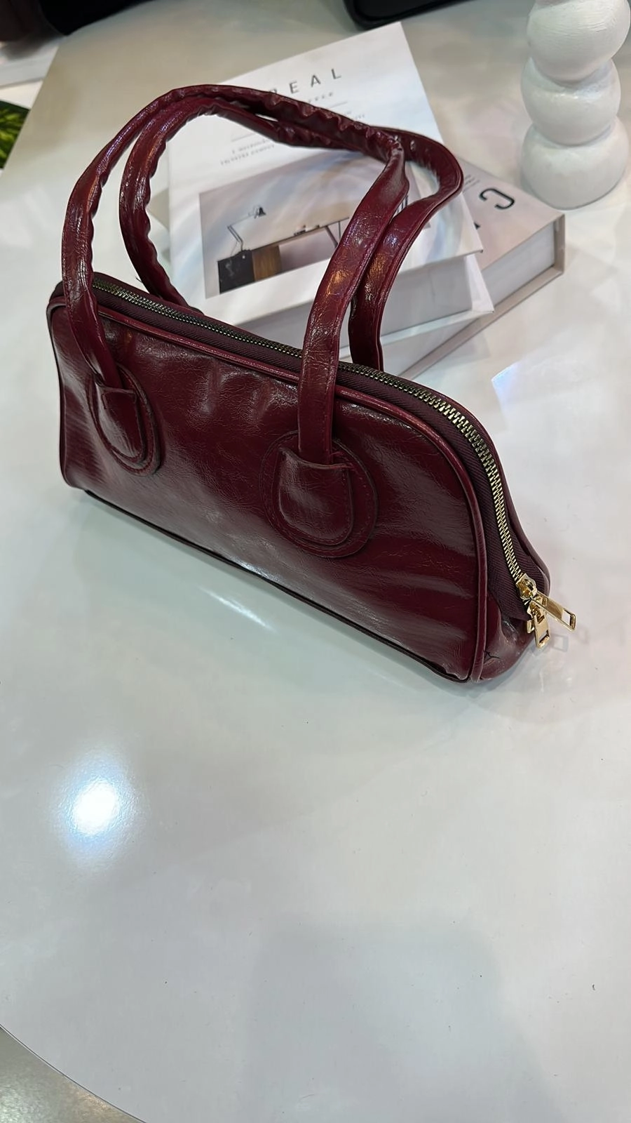 Bordo Rugan Baget Çanta