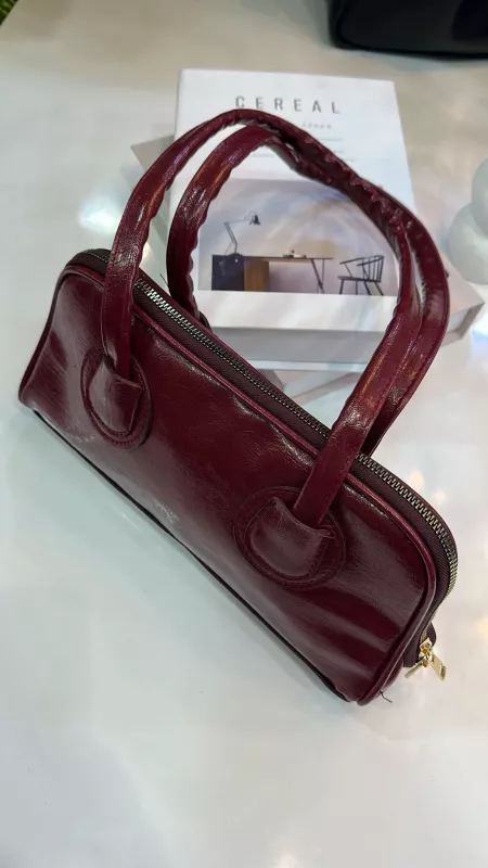 Bordo Rugan Baget Çanta
