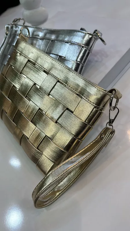 Gold Sepet Desenli Çanta 