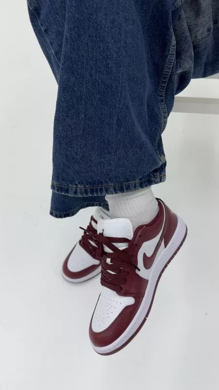 Bordo Beyaz Jorda.n Spor Ayakkabı