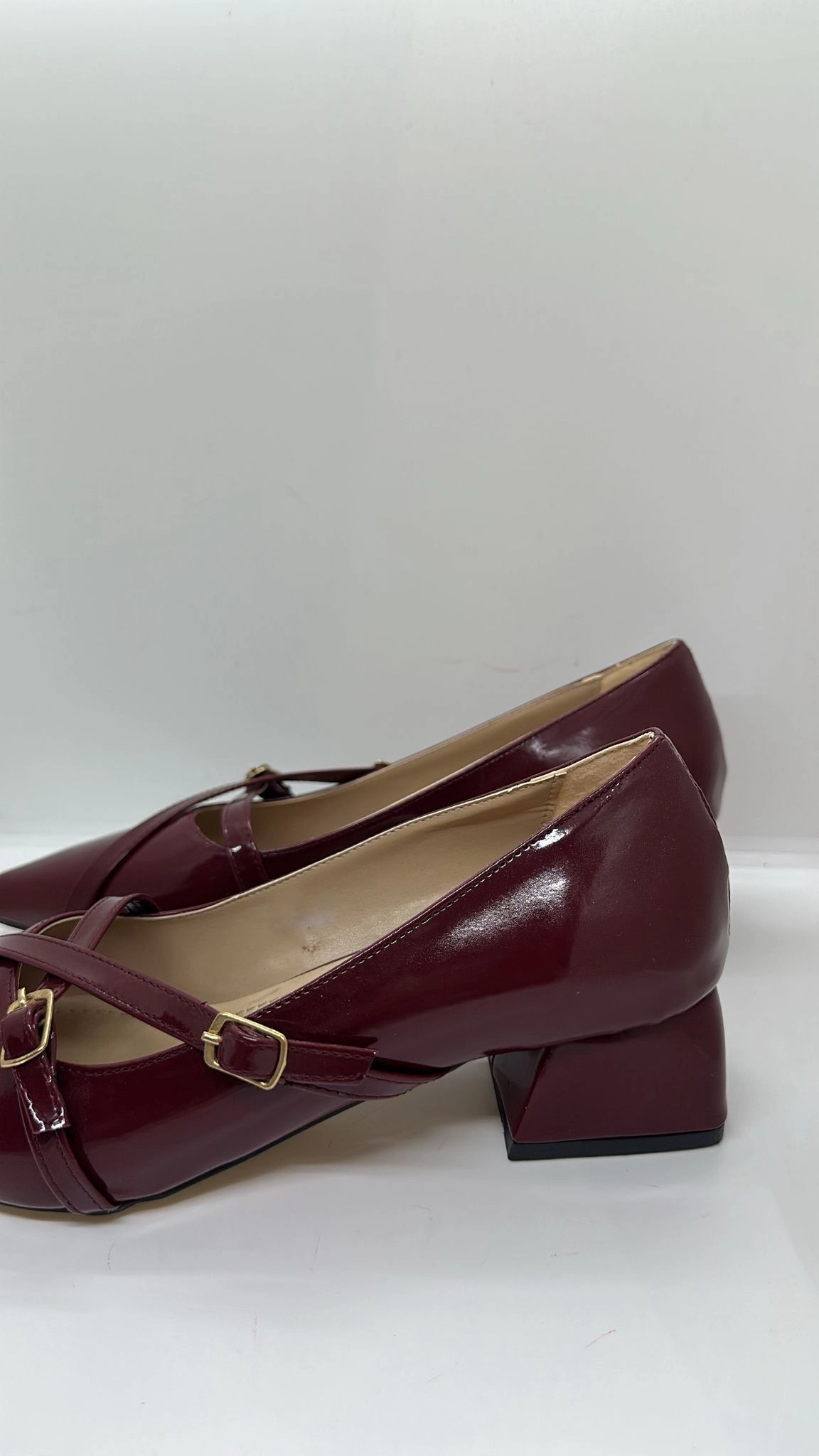 Bordo Topuklu Babet