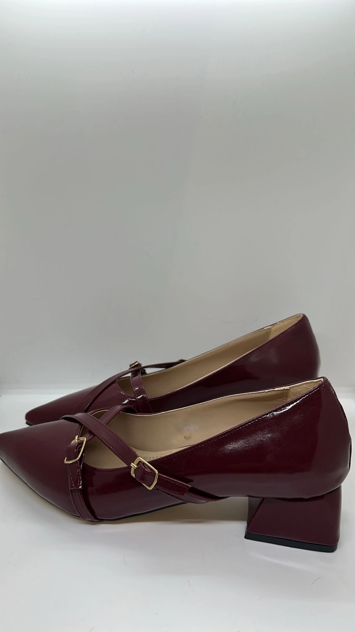 Bordo Topuklu Babet