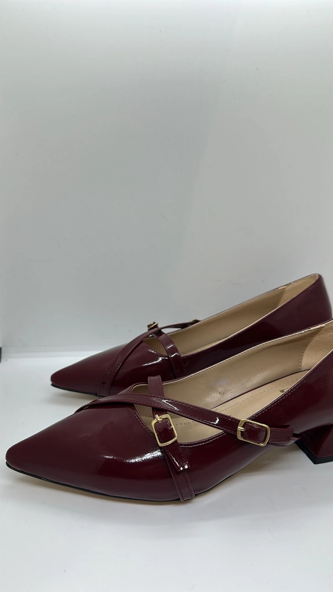Bordo Topuklu Babet